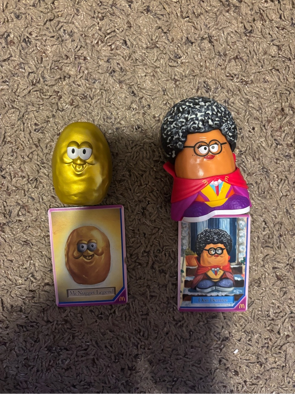 McDonald's Gold Nugget & Don Bernice Character Figure Set